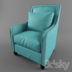 blue leather chair 