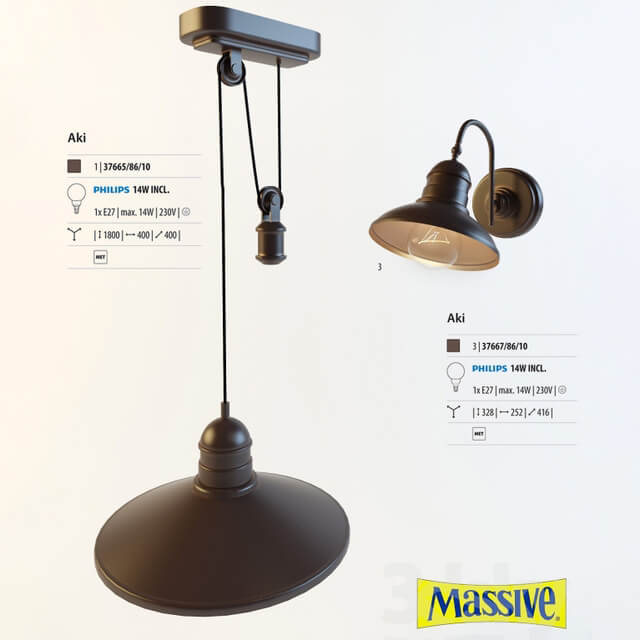 Massive Aki F Pendant light 3D Models