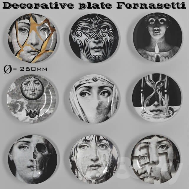 Other decorative objects Decorative plate Fornasetti