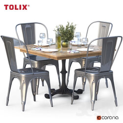Table Chair Dining set and tolix chair 