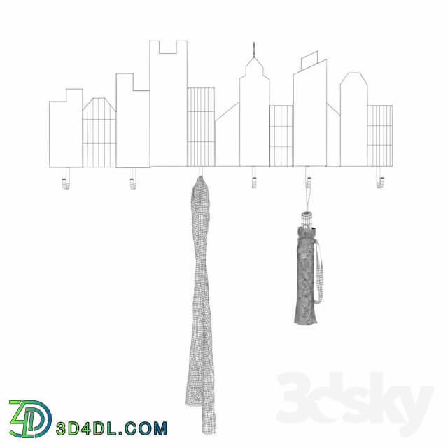 Kare Coat Rack Skyline