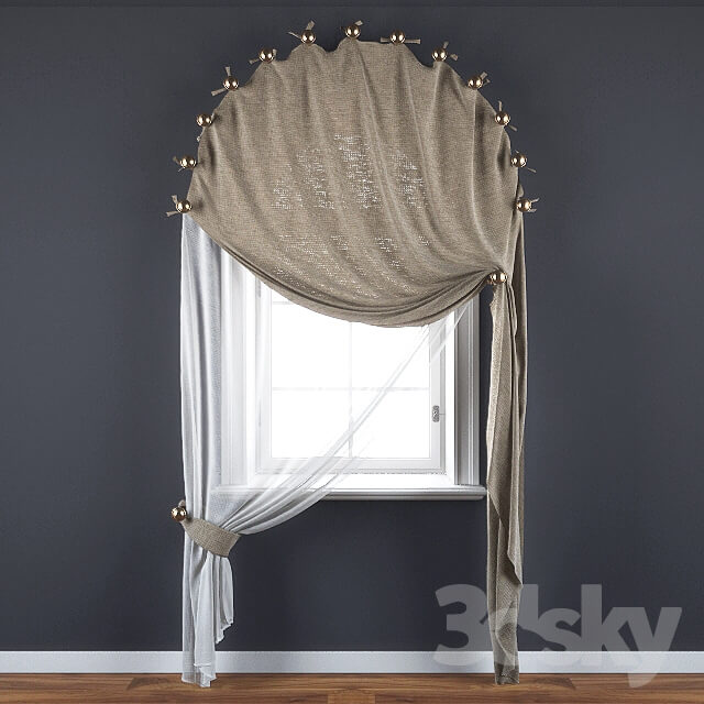 Curtain for the arched window