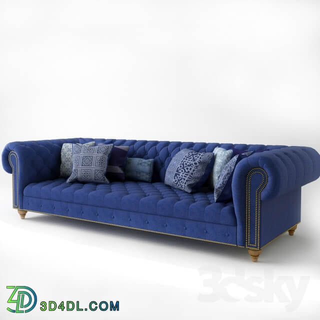 Ralph Lauren Home Indigo chesterfield sofa