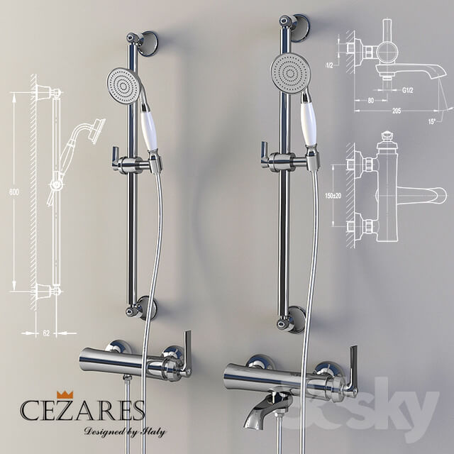 Faucet Bath and shower faucet Cezares Liberty F VD 01
