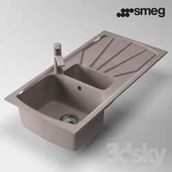 Flush composite sink Smeg LSE1015AV 