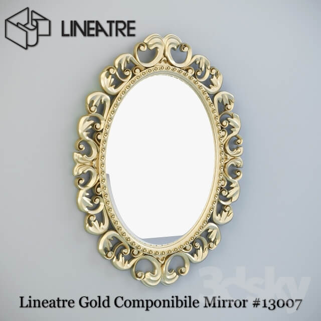 Lineatre Gold Componibile Mirror 13007