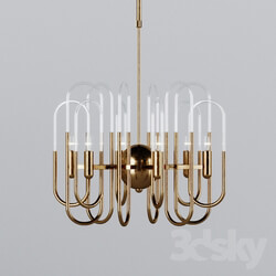 Gaetano Sciolari Brass Chandelier 