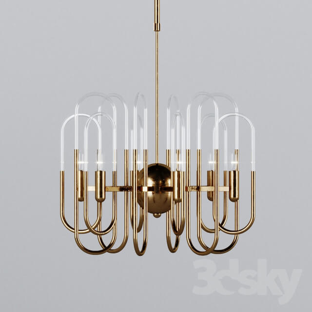 Gaetano Sciolari Brass Chandelier