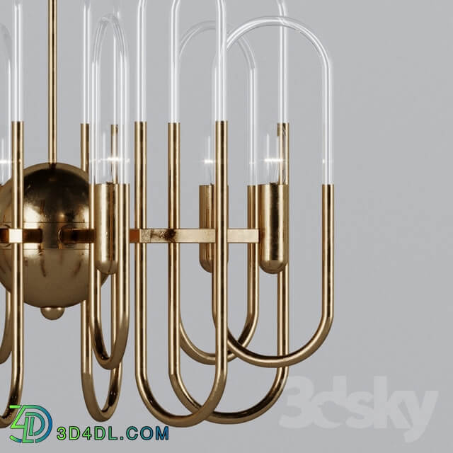 Gaetano Sciolari Brass Chandelier