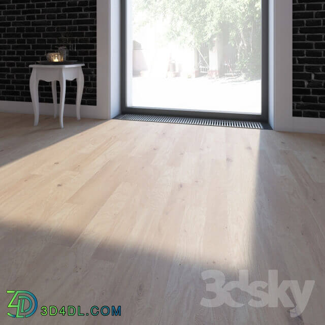 Parquet 2x types of Kronospan Swedish rustic oak and chestnut tan