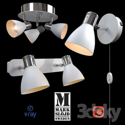 Ceiling and wall light from MARKSLOJD Sweden HUSEBY. 