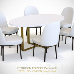Table Chair Dining group Dom Edizioni 