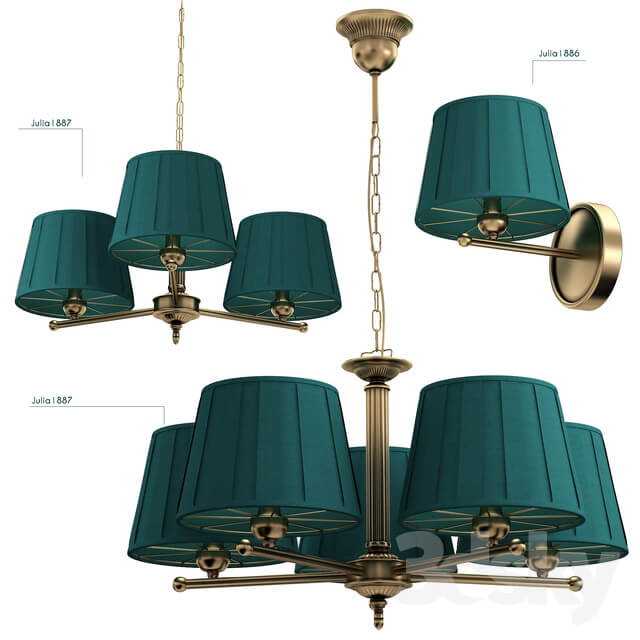 Fixtures TK Lighting Julia Pendant light 3D Models