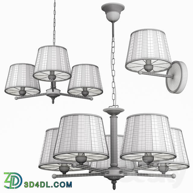 Fixtures TK Lighting Julia Pendant light 3D Models