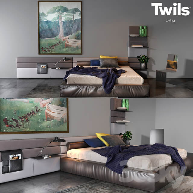 Bed Twils bedroom set 07B