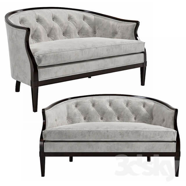 Regency Style Tufted Back Sofa