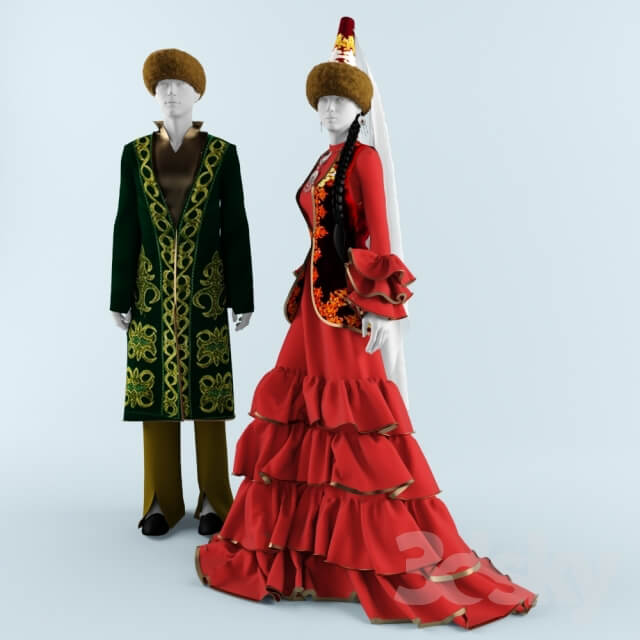 Kazakh holiday wedding dress