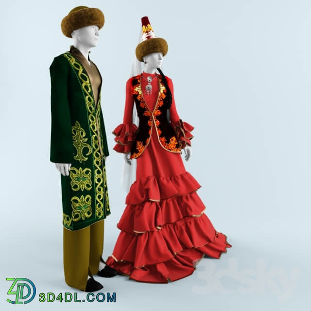 Kazakh holiday wedding dress