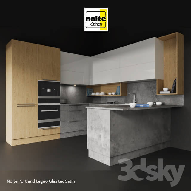 Kitchen Nolte Portland Legno Glas tec Satin