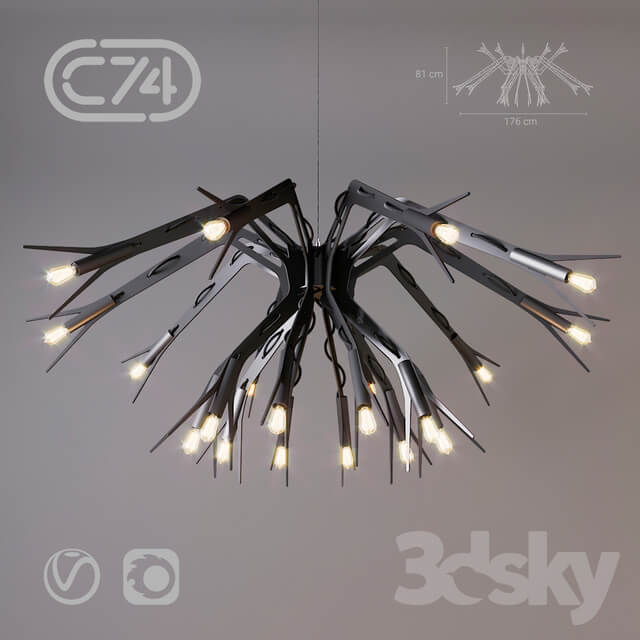 Chandelier C74 DADDY LONGLEGS XL Pendant light 3D Models