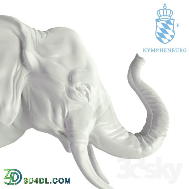 Nymphenburg. The head of an elephant.
