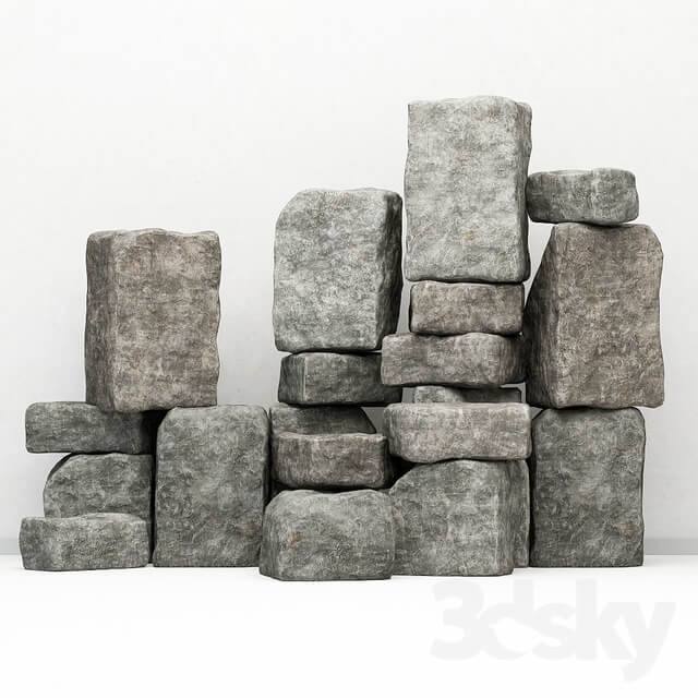 Other architectural elements Rock stone collection decorative A collection of rock for decoration