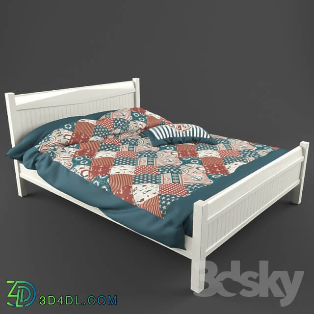 Bed Bed with coverlet peychvork