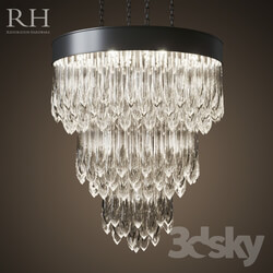 RH TEARDROP GLASS CHANDELIER 43  