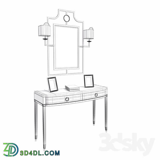 Table Dressing table mirror with sconce