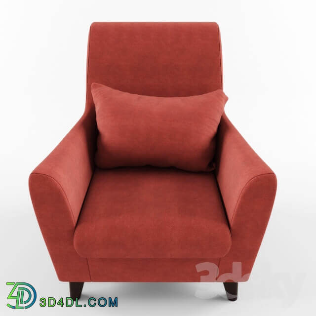 Coral chair with cushion