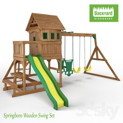 Springboro Wooden Swing Set 3D Models 