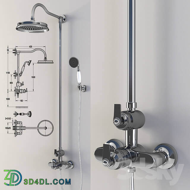 Faucet shower column Cezares Liberty CD 01 CD T 01 