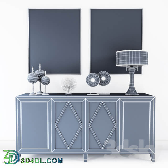 Sideboard Chest of drawer Decor Set 003
