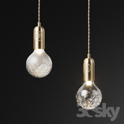 Lee Broom Frosted Clear Crystal Bulb Pendant 