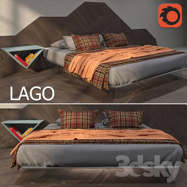 Bed Air bed and floor cover Slide LAGO