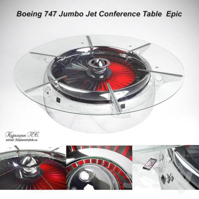 Boeing 747 Jumbo Jet Conference Table Epic