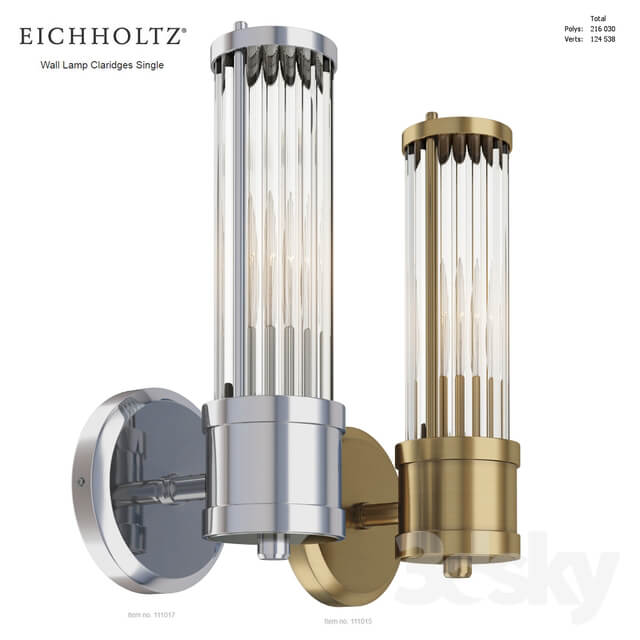 EICHHOLTZ Wall Lamp Claridges Single 111017 111015