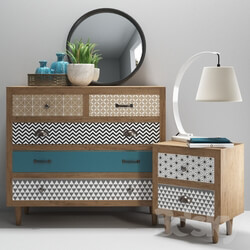 Sideboard Chest of drawer KARE design Capri chest of drawers and bedside table 