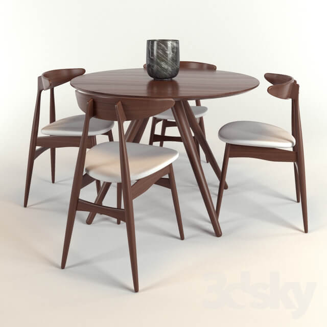 Table Chair Dining table and chairs Hans J. Wegner Dining table and chairs set Hans J. Wegner