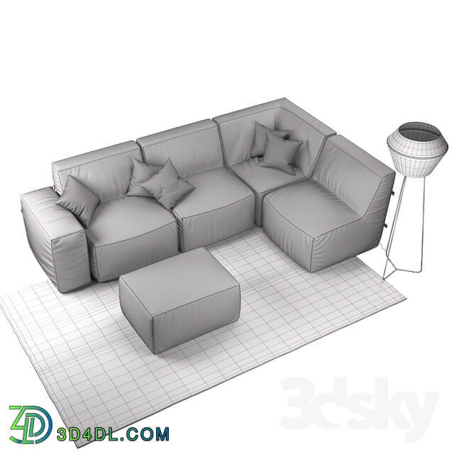 Modular frameless sofa