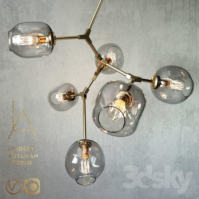 Branching bubble 6 lamps GOLD by Lindsey Adelman