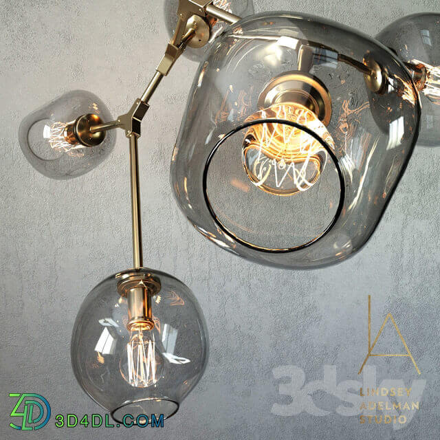 Branching bubble 6 lamps GOLD by Lindsey Adelman