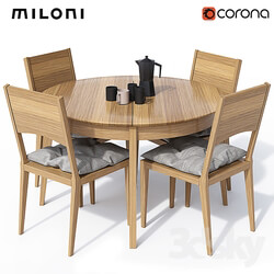 Table Chair Scandinavian set Miloni 