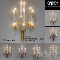 IL Pezzo 3 Wall Sconces 7 lights 