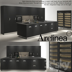 Kitchen Arclinea italia black armor 