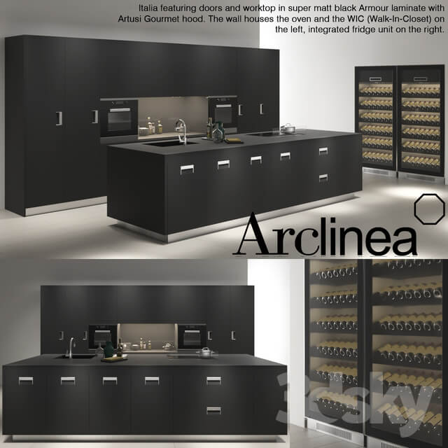 Kitchen Arclinea italia black armor