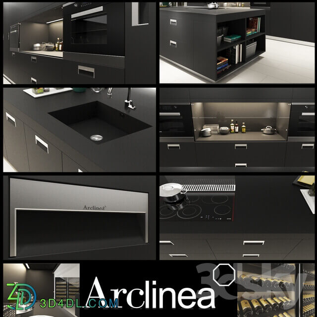 Kitchen Arclinea italia black armor