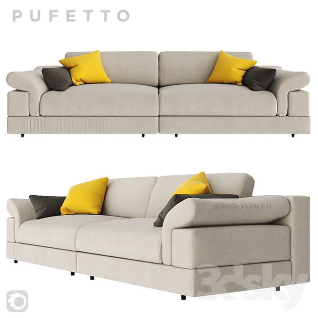 Triple sofa Pufetto Claudia.