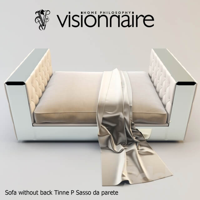 Sofa without back Tinne P Sasso da parete