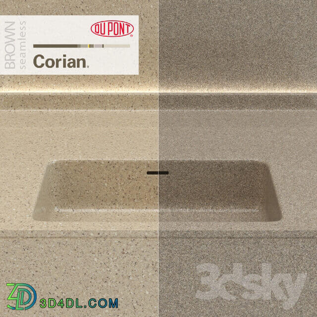 Dupont Corian Kitchen Countertops Brown 5